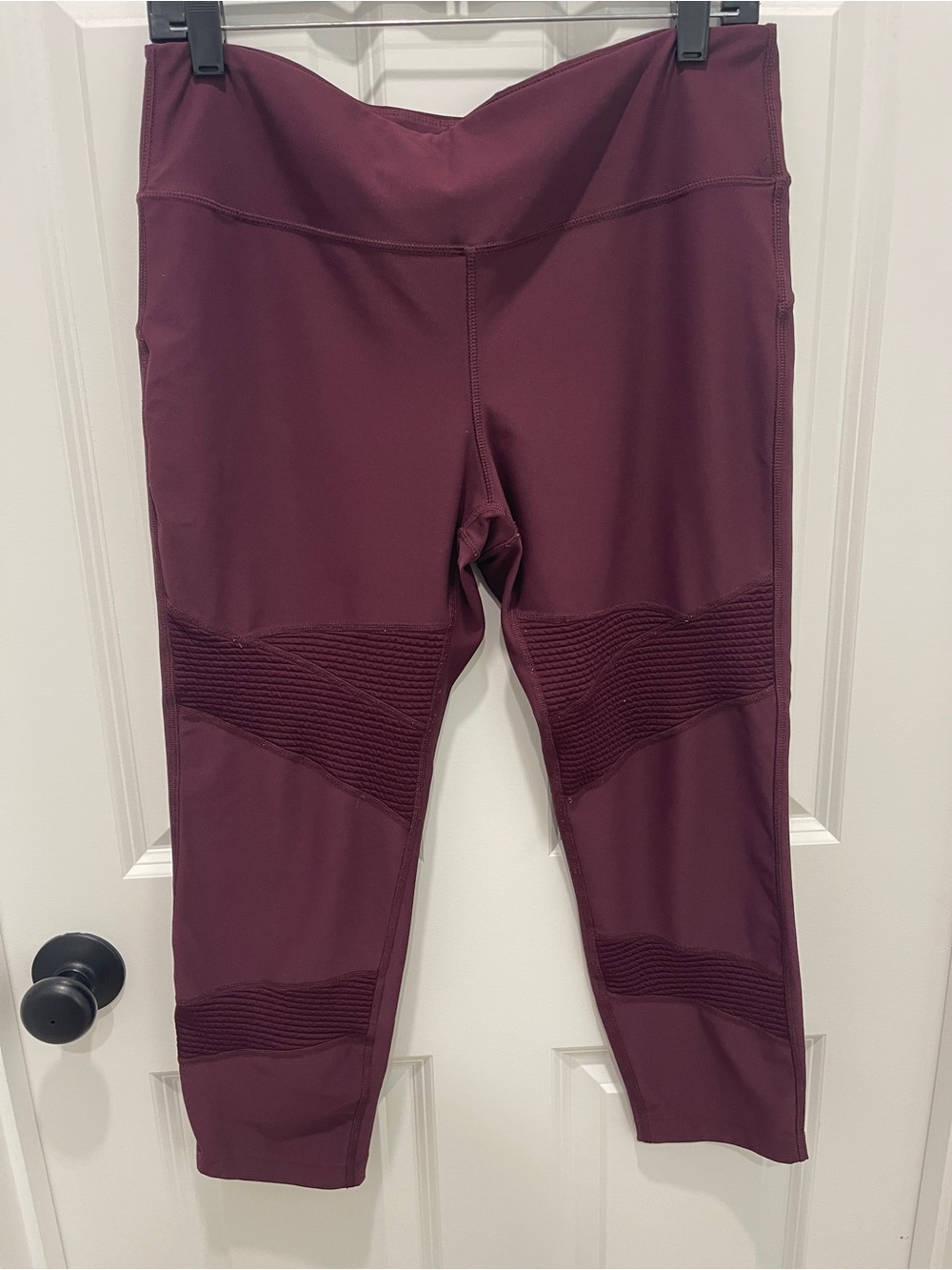 Avia Maroon Ribbed Detail Leggings